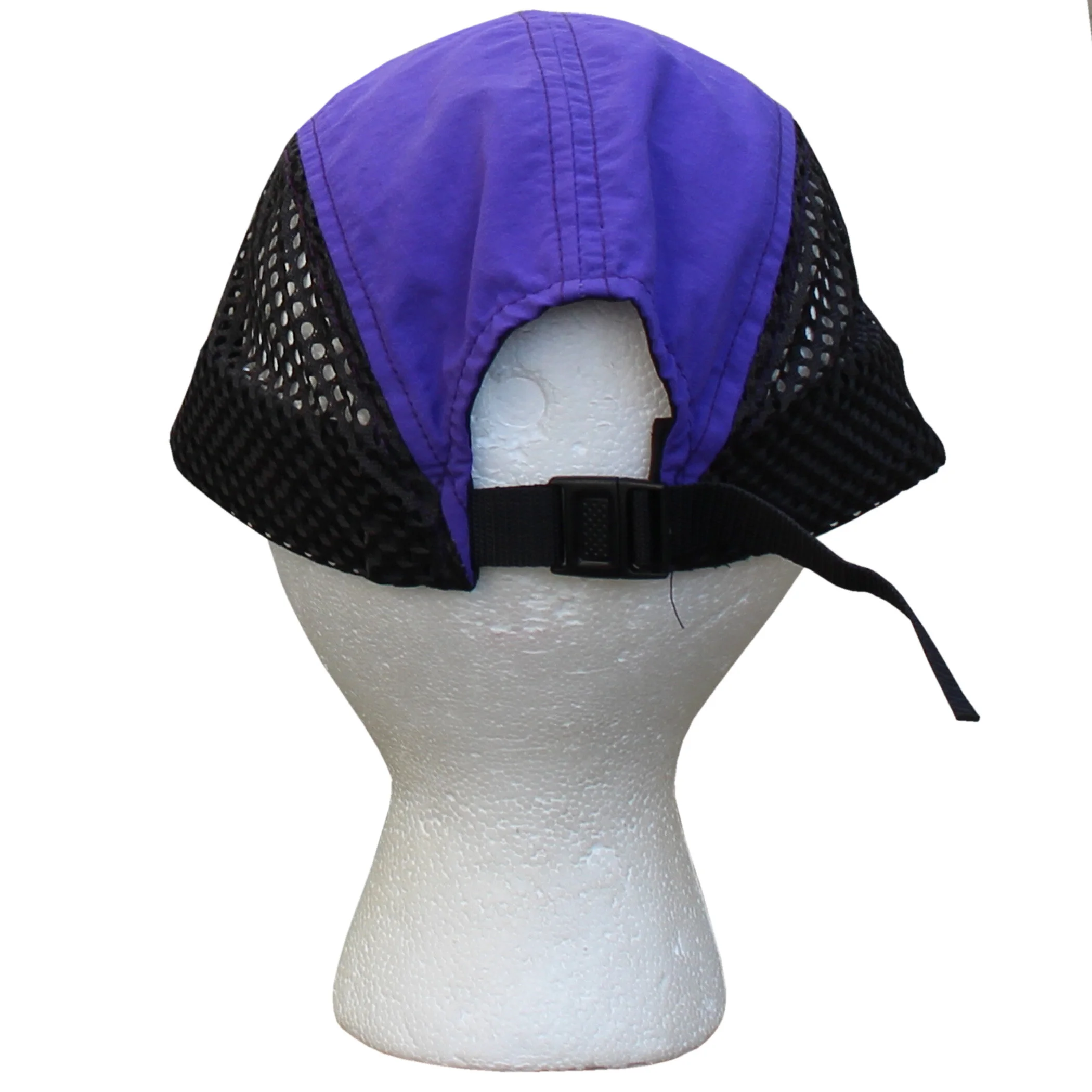 Vintage Eddie Bauer Purple / Black Mesh 5 Panel Hat — RootsBK